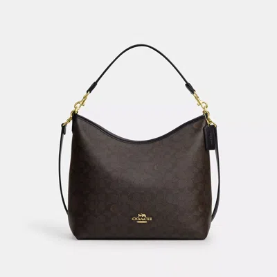 Coach Outlet Laurel Large Shoulder Bag In Signature Canvas In Multi