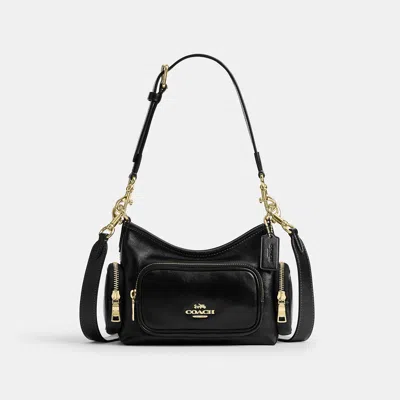 Coach Outlet Laurel Shoulder Bag 22 With Pockets In Black