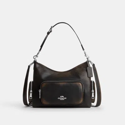 Coach Outlet Laurel Shoulder Bag With Pockets In Loved Leather In Multi