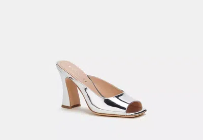 Coach Outlet Laurence Sandal In Metallic In Silver