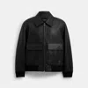 Coach Outlet Leather Flight Jacket In Black