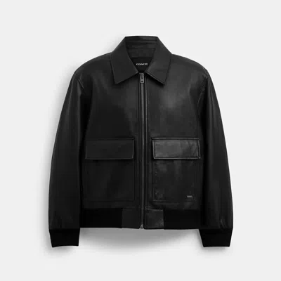 COACH OUTLET LEATHER FLIGHT JACKET