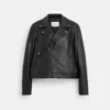Coach Outlet Leather Moto Jacket In Black