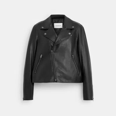 COACH OUTLET LEATHER MOTO JACKET