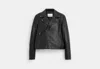 Coach Outlet Leather Moto Jacket In Black