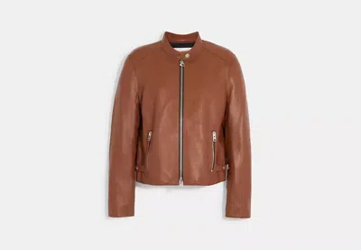 Coach Outlet Leather Racer In Brown
