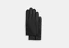 Coach Outlet Leather Tech Gloves In Black