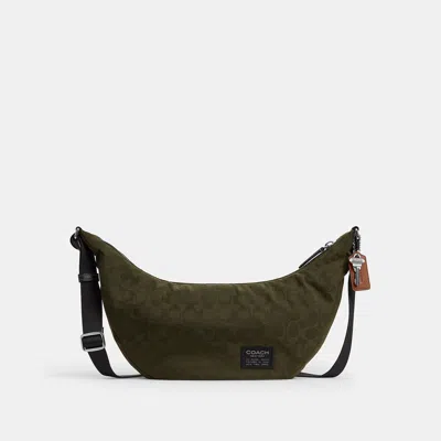 Coach Outlet Leon Sling Bag In Dark Moss