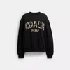 Coach Outlet Leopard Sporty Boyfriend Crewneck In Black