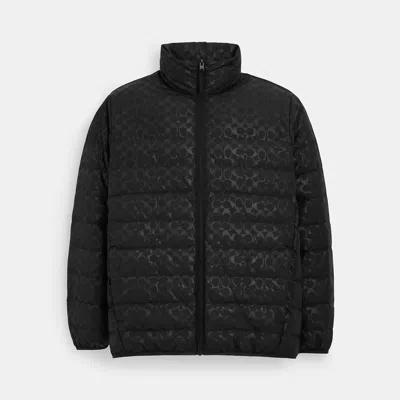 Coach Outlet Lightweight Down Jacket In Black