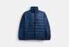 Coach Outlet Lightweight Down Jacket In Blue