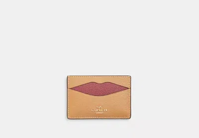 Coach Outlet Lip Card Case In Brown