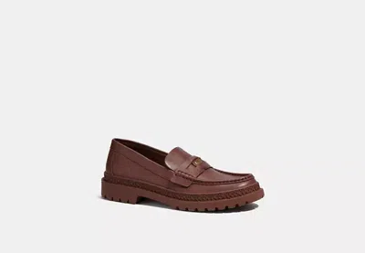 Coach Outlet Loafer With Signature Coin In Brown