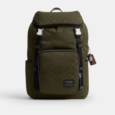 Coach Outlet Logan Backpack In Dark Moss