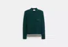 Coach Outlet Long Sleeve Knit Polo In Green