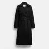 Coach Outlet Solid Mid Trench In Black