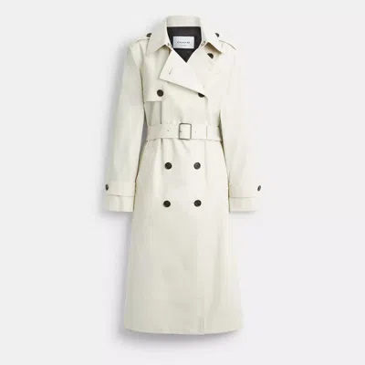 Coach Outlet Long Trench In White