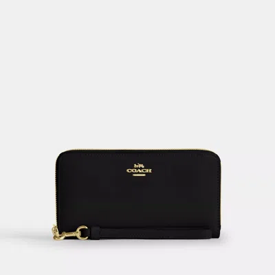 Coach Outlet Long Zip Around Wallet In Black