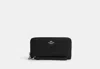 Coach Outlet Long Zip Around Wallet With Detachable Card Case In Black