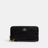 Coach Outlet Long Zip Around Wallet In Black