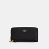 Coach Outlet Long Zip Around Wallet With Detachable Card Case In Black