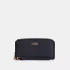 Coach Outlet Long Zip Around Wallet With Detachable Card Case In Blue