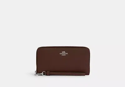 Coach Outlet Long Zip Around Wallet In Brown