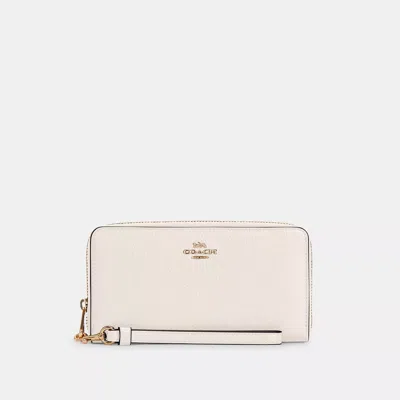 Coach Outlet Long Zip Around Wallet In Gold