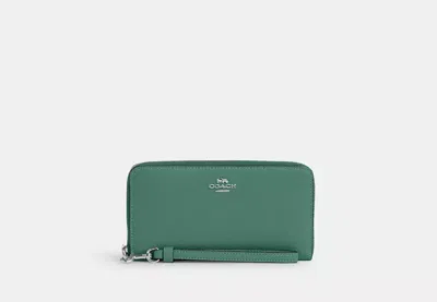 Coach Outlet Long Zip Around Wallet In Green