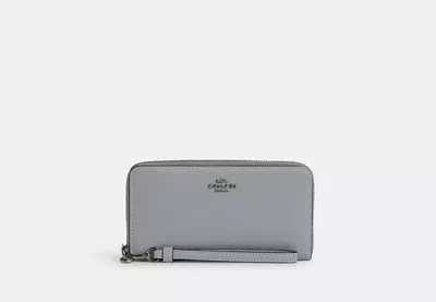 Coach Outlet Long Zip Around Wallet In Grey