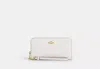 Coach Outlet Long Zip Around Wallet In Signature Canvas In White
