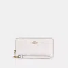 Coach Outlet Long Zip Around Wallet In Signature Canvas In White