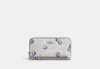 COACH OUTLET LONG ZIP AROUND WALLET IN SIGNATURE CANVAS WITH BLUEBERRY PRINT