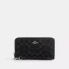Coach Outlet Long Zip Around Wallet With Detachable Card Case In Black