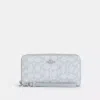 Coach Outlet Long Zip Around Wallet In Sketch Signature Canvas In Multi