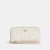 Coach Outlet Long Zip Around Wallet In Sketch Signature Canvas In White