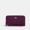 Coach Outlet Long Zip Around Wallet In Purple