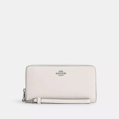 Coach Outlet Long Zip Around Wallet In White