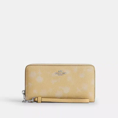 Coach Outlet Long Zip Around Wallet With Floral Print