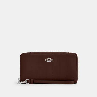 Coach Outlet Long Zip Around Wallet With Quilting In Multi