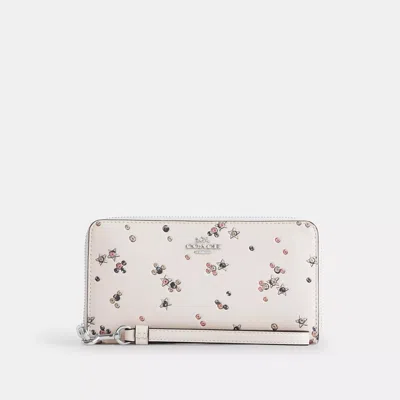 Coach Outlet Long Zip Around Wallet With Star Print In Neutral
