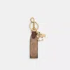 Coach Outlet Loop Bag Charm In Signature Canvas In Multi