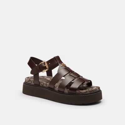 Coach Outlet Lucy Lug Sole Sandal In Signature Jacquard