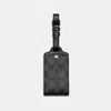 Coach Outlet Luggage Tag In Signature Canvas In Grey