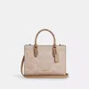 Coach Outlet Maggie Small Tote Bag In Blocked Signature Canvas In Beige
