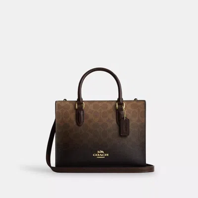 Coach Outlet Maggie Small Tote Bag In Ombre Signature Canvas In Brown