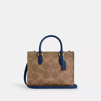Coach Outlet Maggie Small Tote Bag In Signature Canvas In Brown