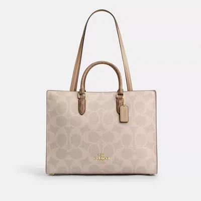 Coach Outlet Maggie Tote Bag In Blocked Signature Canvas In Multi