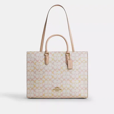 Coach Outlet Maggie Tote Bag In Pretty Signature Canvas In Multi