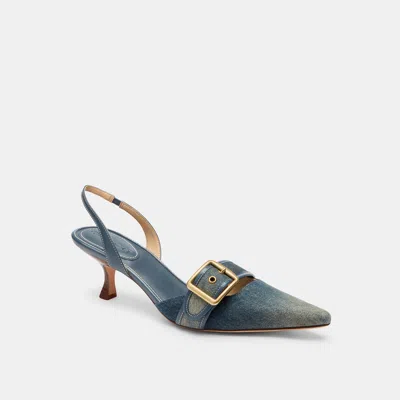 Coach Outlet Margot Slingback In Loved Denim In Multi